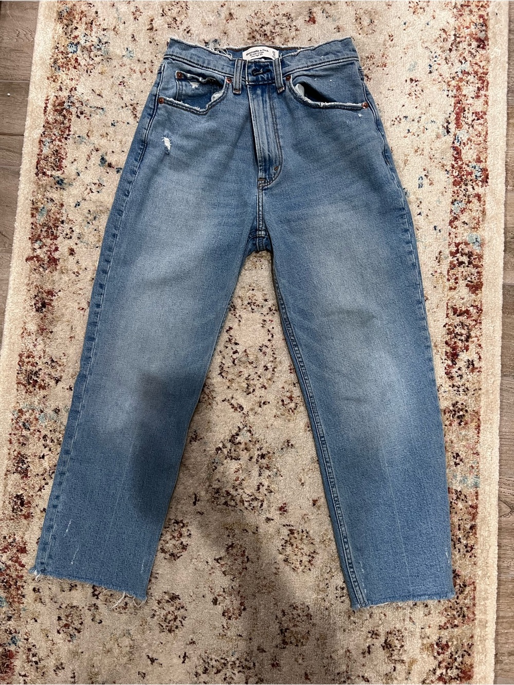 Abercrombie Ankle Straight Ultra High Rise Curve Love
